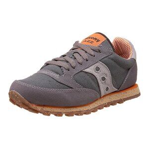 Saucony Originals Women 9 Jazz Low Pro Vegan Retro Sneaker Charcoal/Orange NWOT